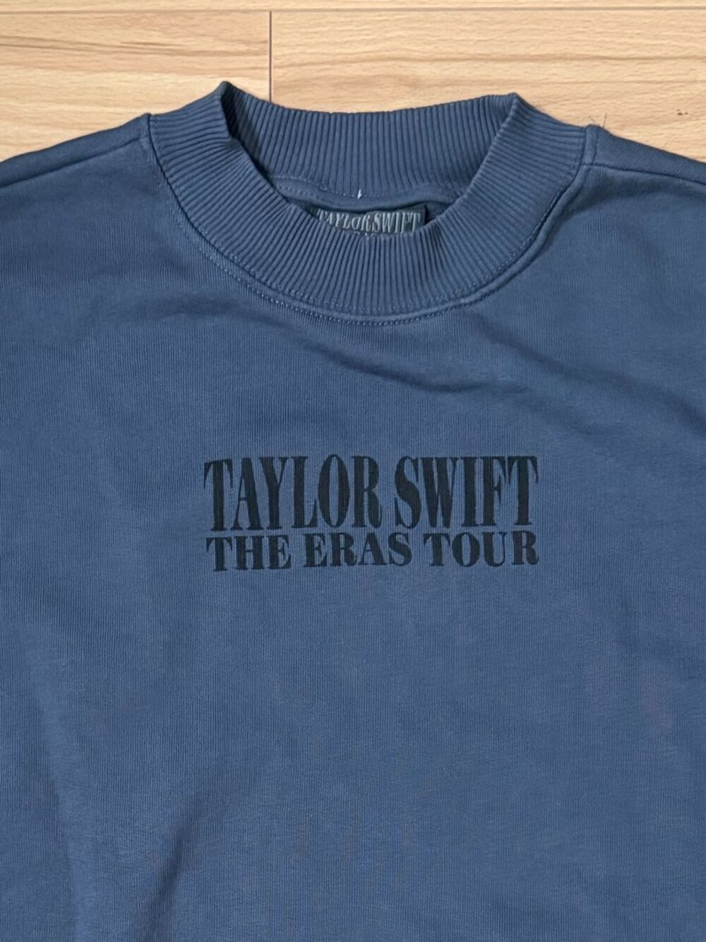 Official Taylor Swift Eras Tour Blue Crewneck Sweatshirt Mineral Wash Merch XS